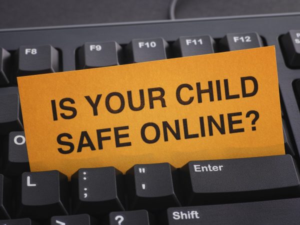 Is your child safe online? Is your child safe online? Internet safety concept.