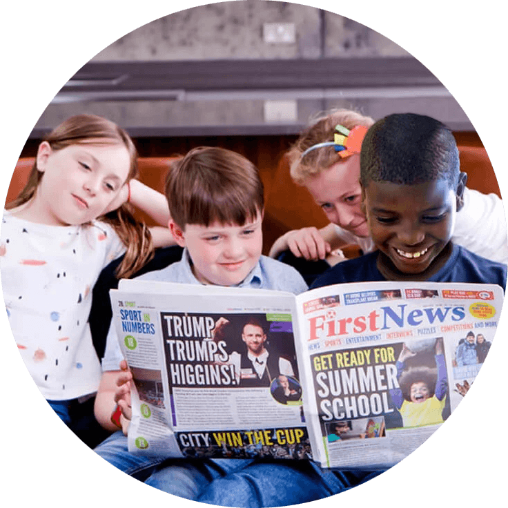 Children reading First News